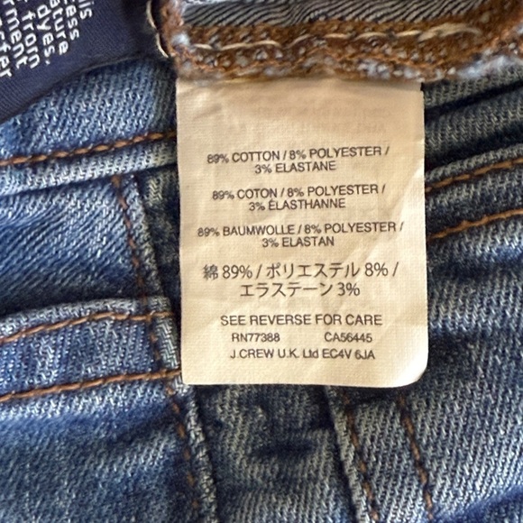 J. Crew Toothpick Skinny Distressed Raw Hem Blue Jeans Size 28 #1797 - Picture 7 of 7